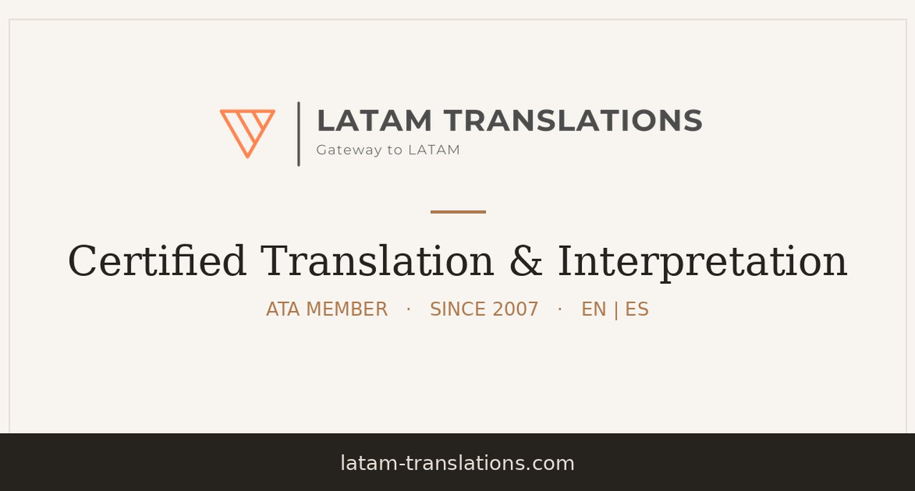 LATAM Translations website